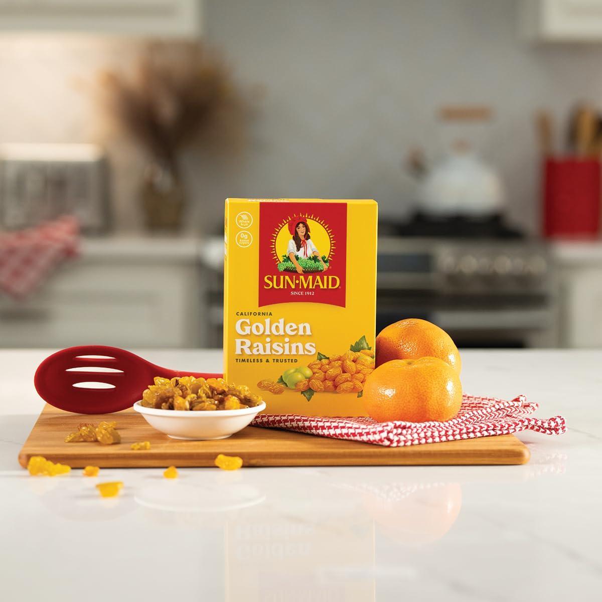 Sun-Maid California Golden Raisins - 12 oz Sharing-Size Box - Dried Fruit Snack for Lunches, Snacks, and Natural Sweeteners