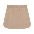 IZOD Girls' School Uniform Pull-on Scooter Skirt with Undershorts, Knit Waistband & Functional Pockets, Wrinkle Resistant, Khaki, 6