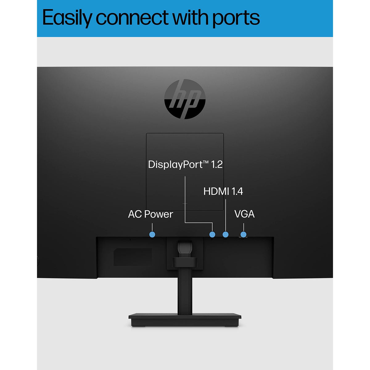 HP 27h Full HD Monitor - Diagonal - IPS Panel & 75Hz Refresh Rate - Smooth Screen - 3-Sided Micro-Edge Bezel - 100mm Height/Tilt Adjust - Built-in Dual Speakers - for Hybrid Workers,Black