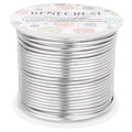 BENECREAT 12 17 18 Guage Aluminum Wire (12 Gauge,100FT) Anodized Jewelry Craft Making Beading Floral Colored Aluminum Craft Wire - Silver