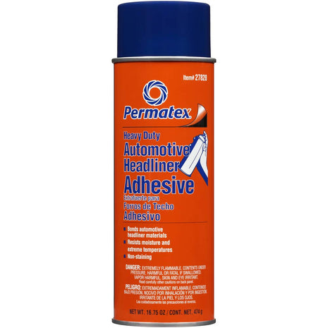 Permatex 27828 Body Shop Heavy Duty Headliner and Carpet Adhesive, 16.75 oz Aerosol Can