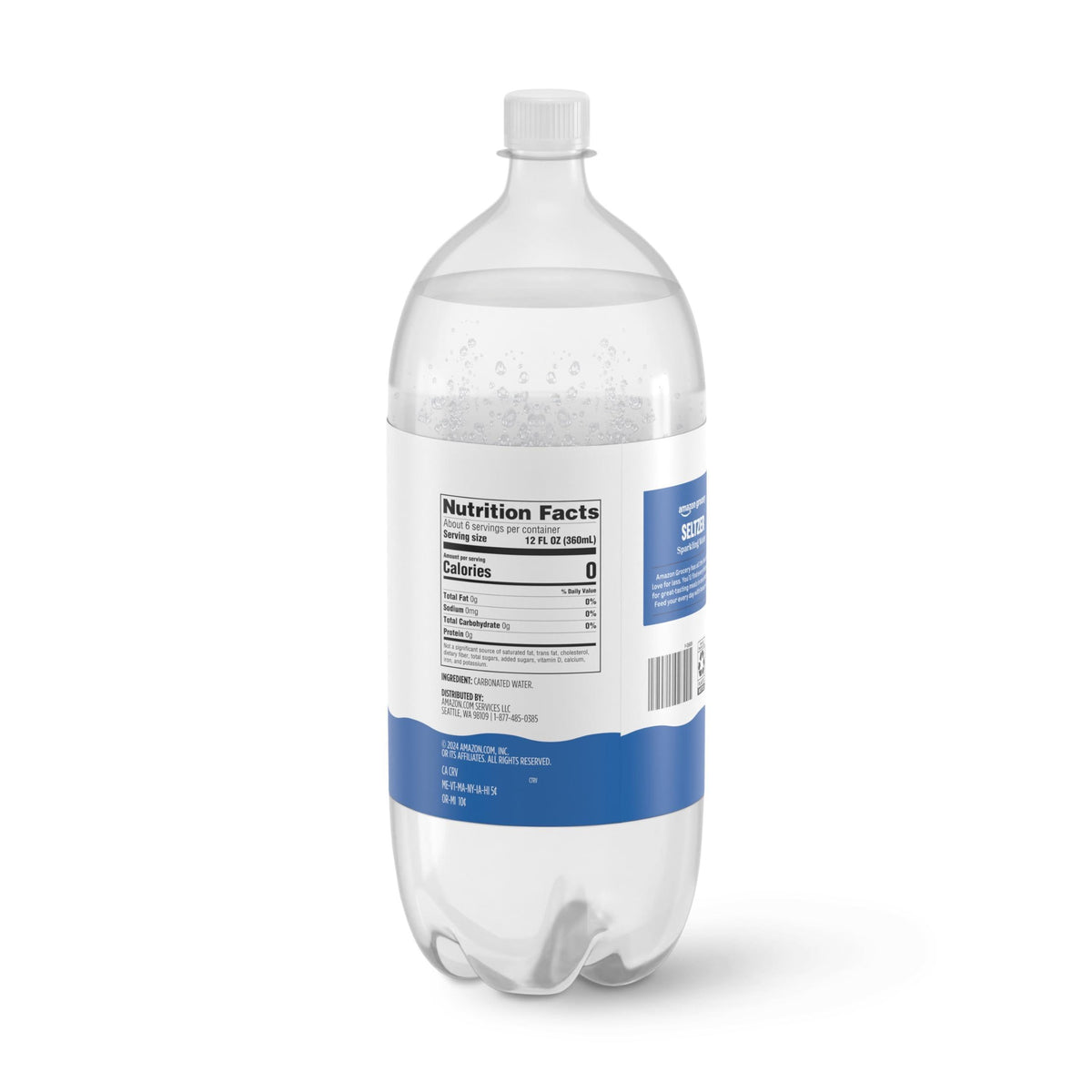 Amazon Grocery, Seltzer Sparkling Water, 67.6 Fl Oz (Previously Happy Belly, Packaging May Vary)