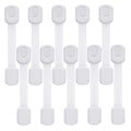 Goodv Child Safety Cabinet Locks - (10 Pack) Baby Proofing Latches to Drawer Door Fridge Oven Toilet Seat Kitchen Cupboard Appliance Trash Can with 3M Adhesive - Adjustable Strap No Drill No Tool
