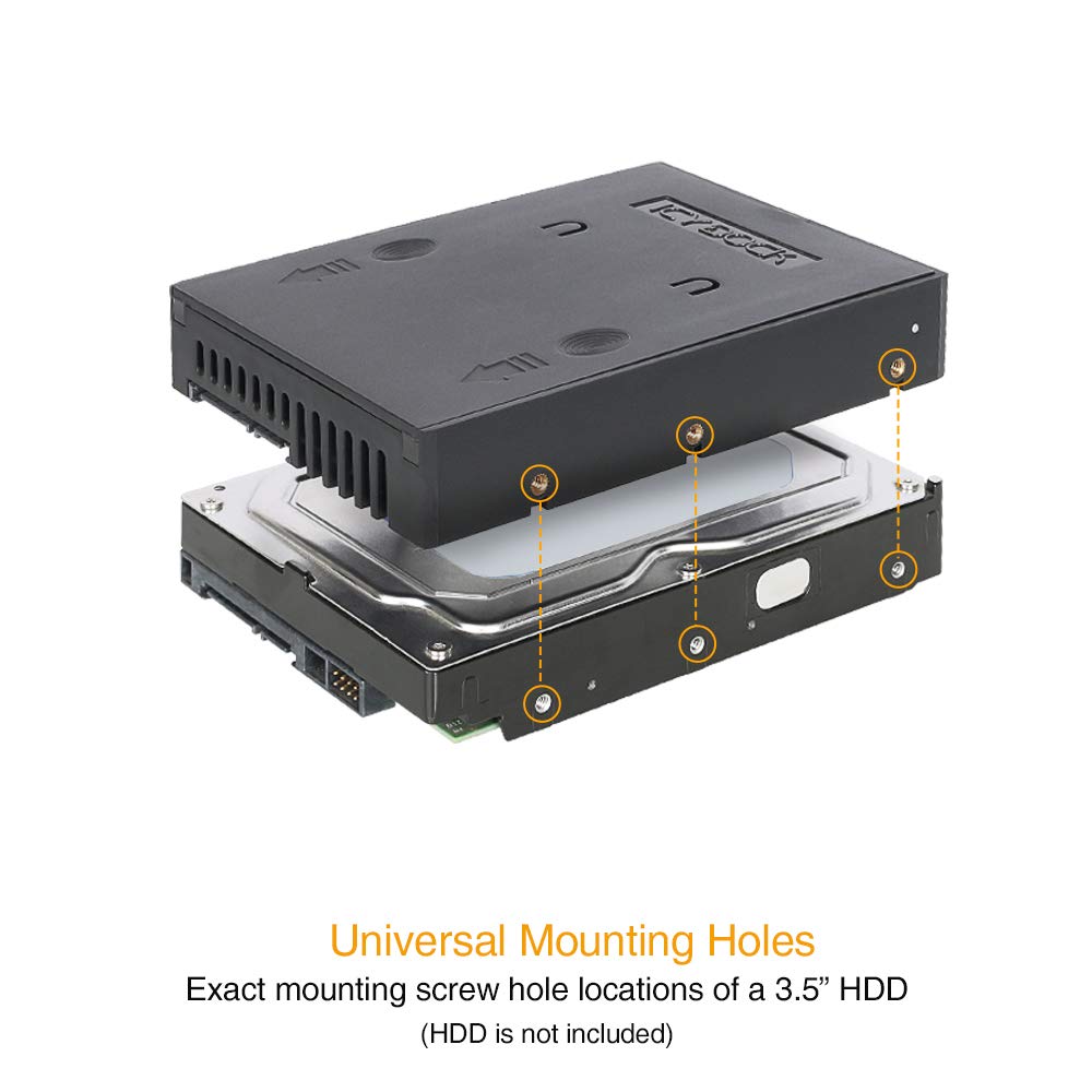 ICY DOCK 2.5 inch to 3.5 inch SATA Hard Drive/SSD Adapter Mounting Bracket for Internal 3.5" Drive Bay | EZConvert Lite MB882SP-1S-1B