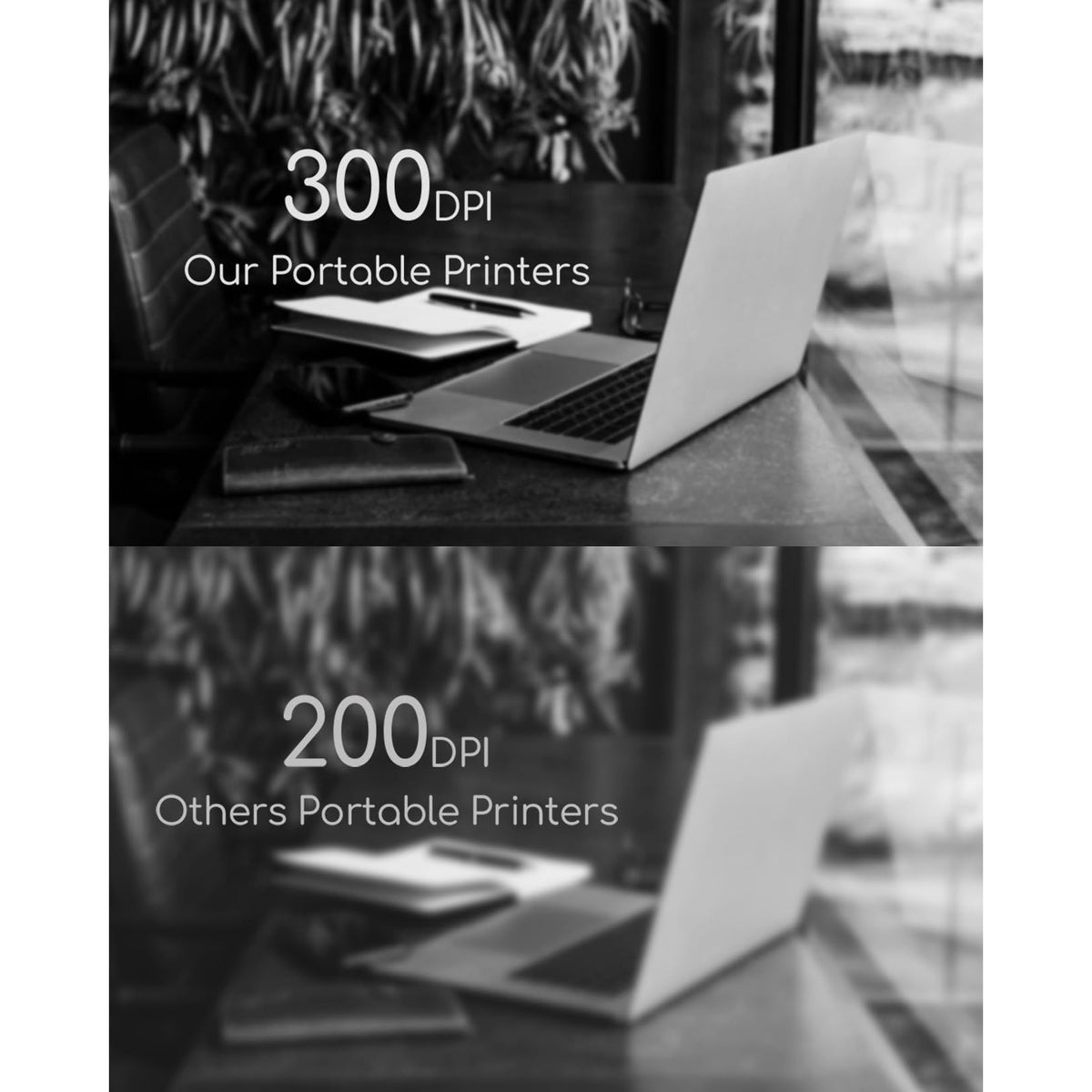 Portable Printers Wireless for Travel, Inkless Thermal Printer, Small Bluetooth Mobile Printer Support 8.5" X 11" Letter & A4 Thermal Paper, Compatible with iPhone Phone Laptop for Home Office Receipt