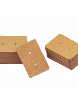 300 PCS Earring Display Cards Kraft Paper Ear Tags Ear Stud Card (Brown)