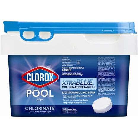 Clorox Pool&Spa XTRABLUE 3 inch Chlorinating Tablets, Individually Wrapped, Kills Bacteria & Stops Algae (5 LB)