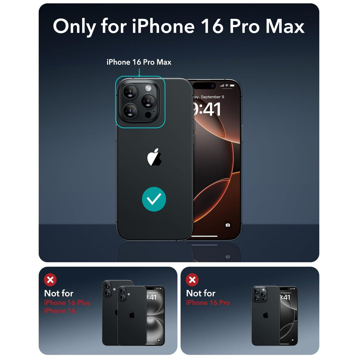 ESR for iPhone 16 Pro Max Case, Camera Control Button Compatible with MagSafe, Military-Grade Protective Case for iPhone 16 Pro Max,Built-in Stash Stand Phone Case, Scratch-Resistant Back Cover, Clear
