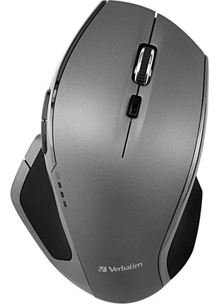 Verbatim 2.4G Wireless 8-Button LED Ergonomic Deluxe Mouse - Computer Mouse with Nano Receiver for Mac and PC - Graphite