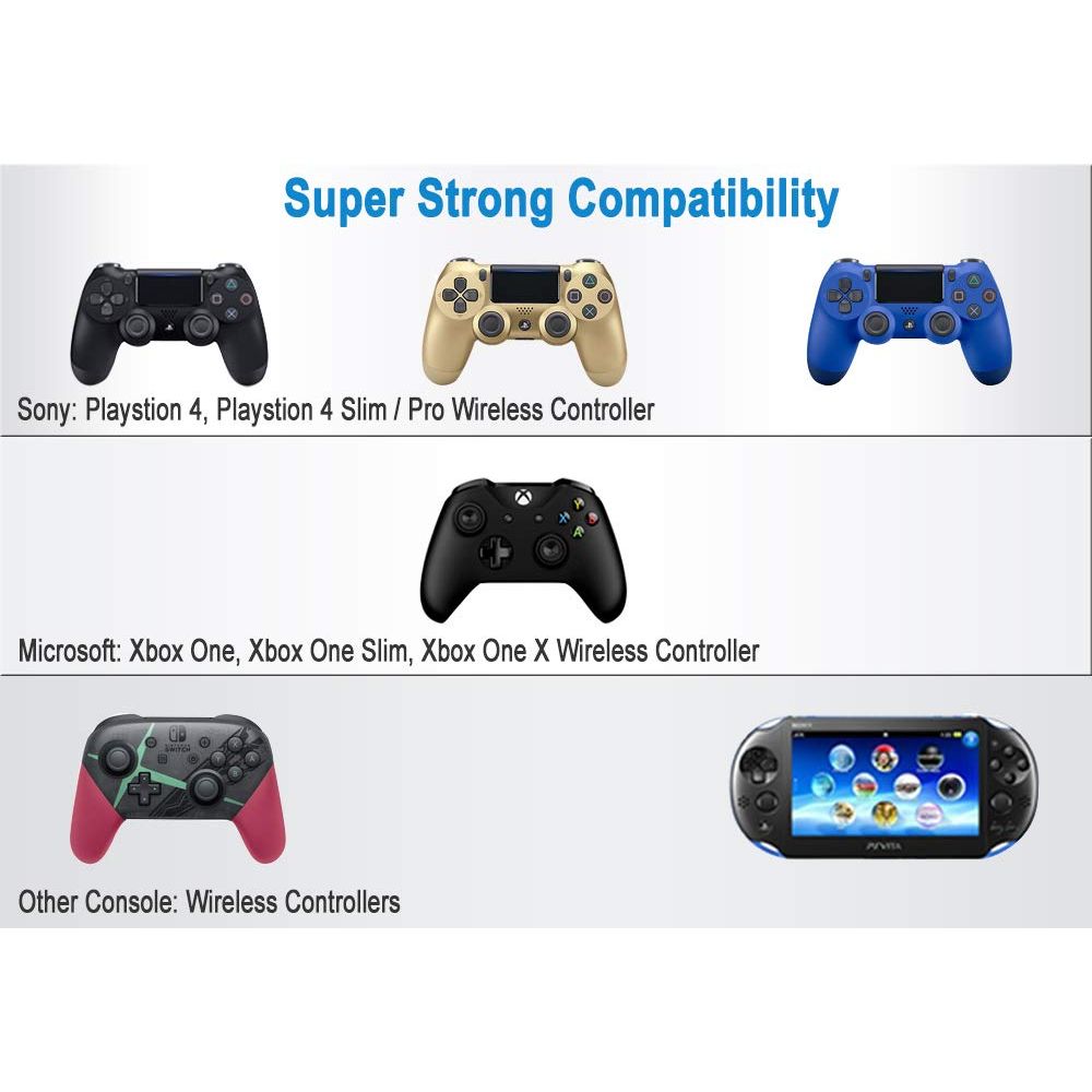 3Pack 10FT PS4 Charger Cord for Xbox One Controller,PS4 Charging Cable,Micro USB Cable for Xbox One S/X Slim Elite Controller,PlayStation 4 Games,Dualshock 4 Controller Data Sync Cord