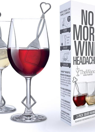 PureWine The Wand Wine Purifier, Removes Histamines & Sulfites-8 Pink Wands | Wine Wand Filters Before You Drink; Remove Sulfites & Histamines; Helps Wine Allergies & Headaches. Purifies 3 glasses/wand