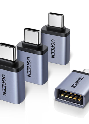 UGREEN USB C to USB Adapter 4 Pack, 10Gbps USBC Male to USB 3.2 Female Adapter, Type C USB C Adapter for MacBook Pro,iMac,iPhone 17 16 15 Pro Max,iPad mini Pro, Thunderbolt 4, Samsung Galaxy