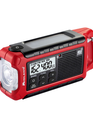 Midland ER210 NOAA Emergency Weather Radio - Compact, Crank, Weather Alerts, AM/FM Radio, Multiple Power Sources, SOS Emergency Flashlight