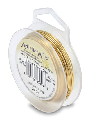 Artistic Wire, 20 Gauge Tarnish Resistant Brass Craft Wire, 15 yd