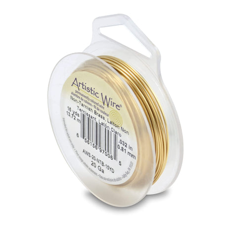 Artistic Wire, 20 Gauge Tarnish Resistant Brass Craft Wire, 15 yd