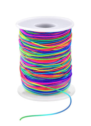 1mm Stretchy Bracelet String, Sturdy Rainbow Elastic String Elastic Cord for Jewelry Making, Necklaces, Beading and Crafts