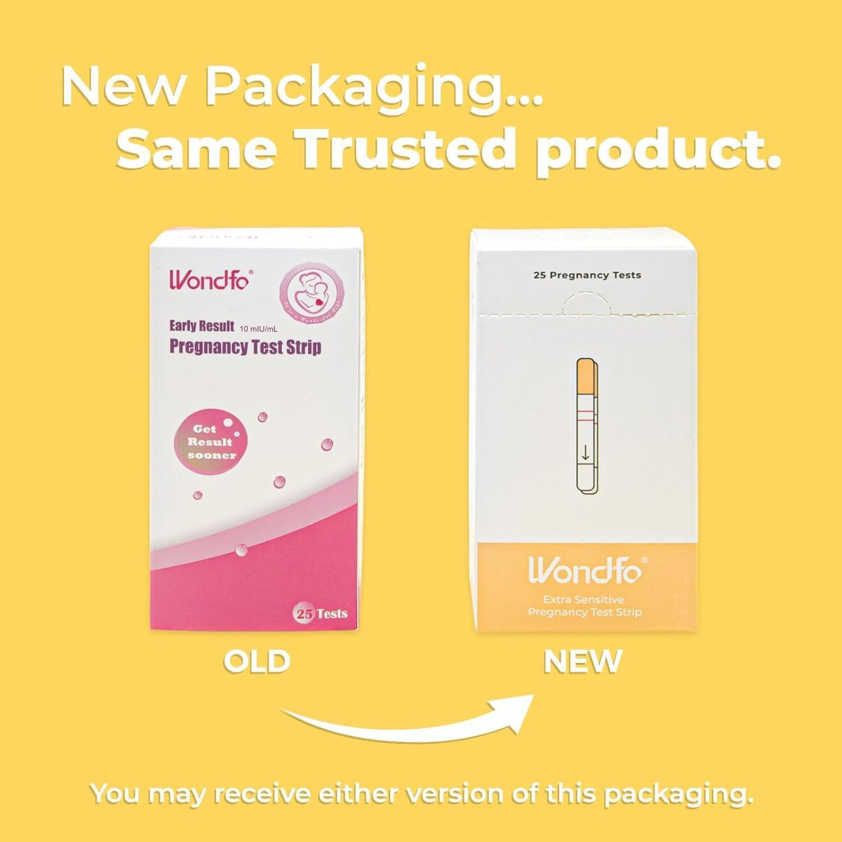 Wondfo Early Result Pregnancy Test Strips - Get Results 6 Days Sooner Than Missed Period-Sensitive and high-Accuracy HCG Testing Kit at 10 MIU/ml Cut-Off -[25 Packs]