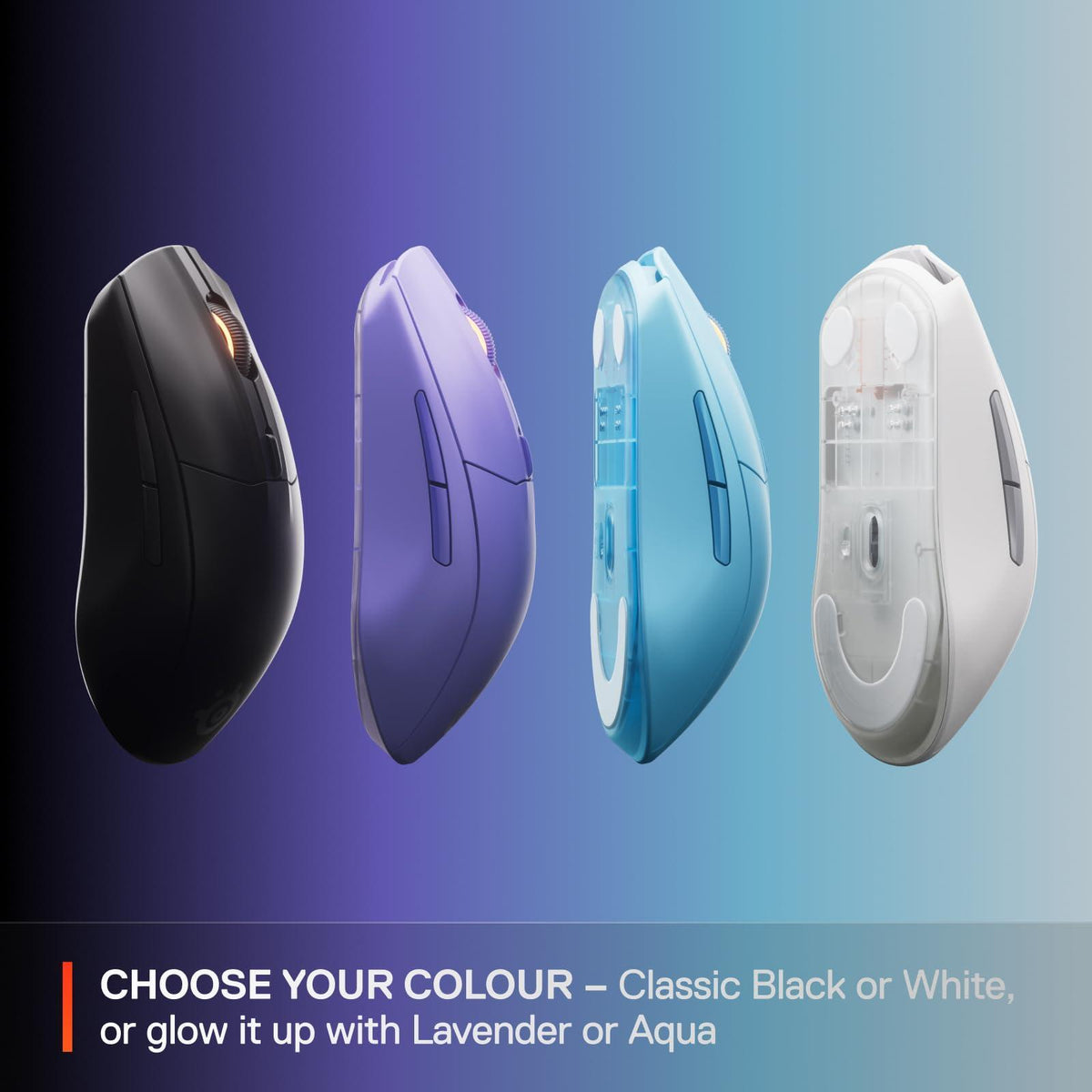 SteelSeries Rival 3 Wireless Gen 2 Gaming Mouse — 2.4GHz and Bluetooth — 18000 DPI TrueMove Air Optical Sensor — 60 Million Click Durability — Light-Weight — 100% PTFE Feet — Lavender