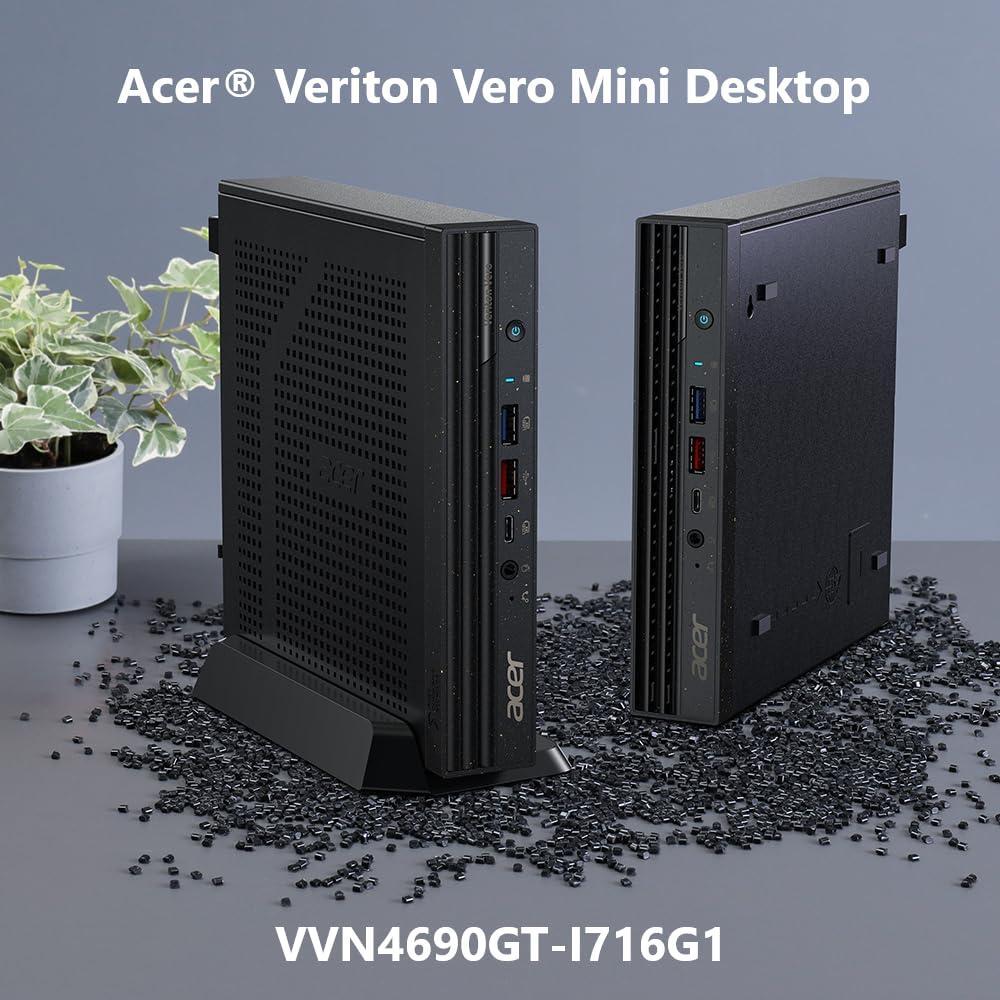 Acer Veriton Vero Mini VVN4690GT-I716G1 Desktop | Intel Core i7-12700T | 16 GB DDR4 | 1 TB PCIe 4.0 SSD | Wi-Fi 6E | USB KB & Mouse | Windows 10 Pro 64-bit (Free Upgrade to Windows 11 Pro 64-bit)