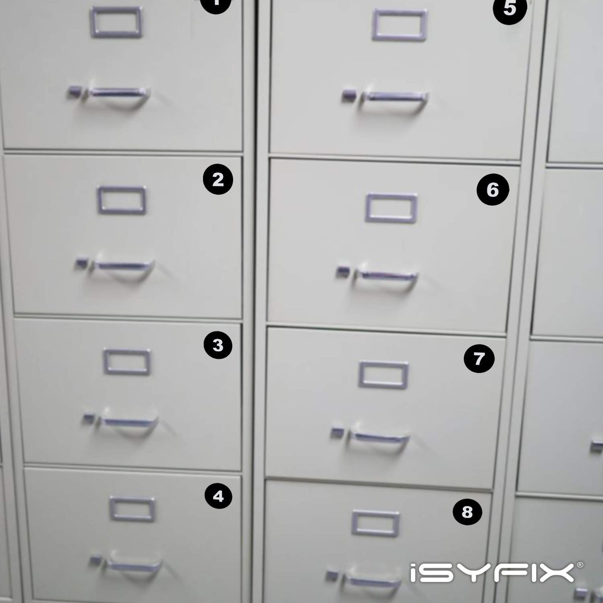 iSYFIX Black Consecutive Number Stickers – 1 to 50, 1.5-inch, 1 Set – Vinyl Black Self Adhesive Premium Decal, Ideal for Inventory, Storage, Organizing, Boxes, Bins, Toolbox, Lockers & More, Outdoor