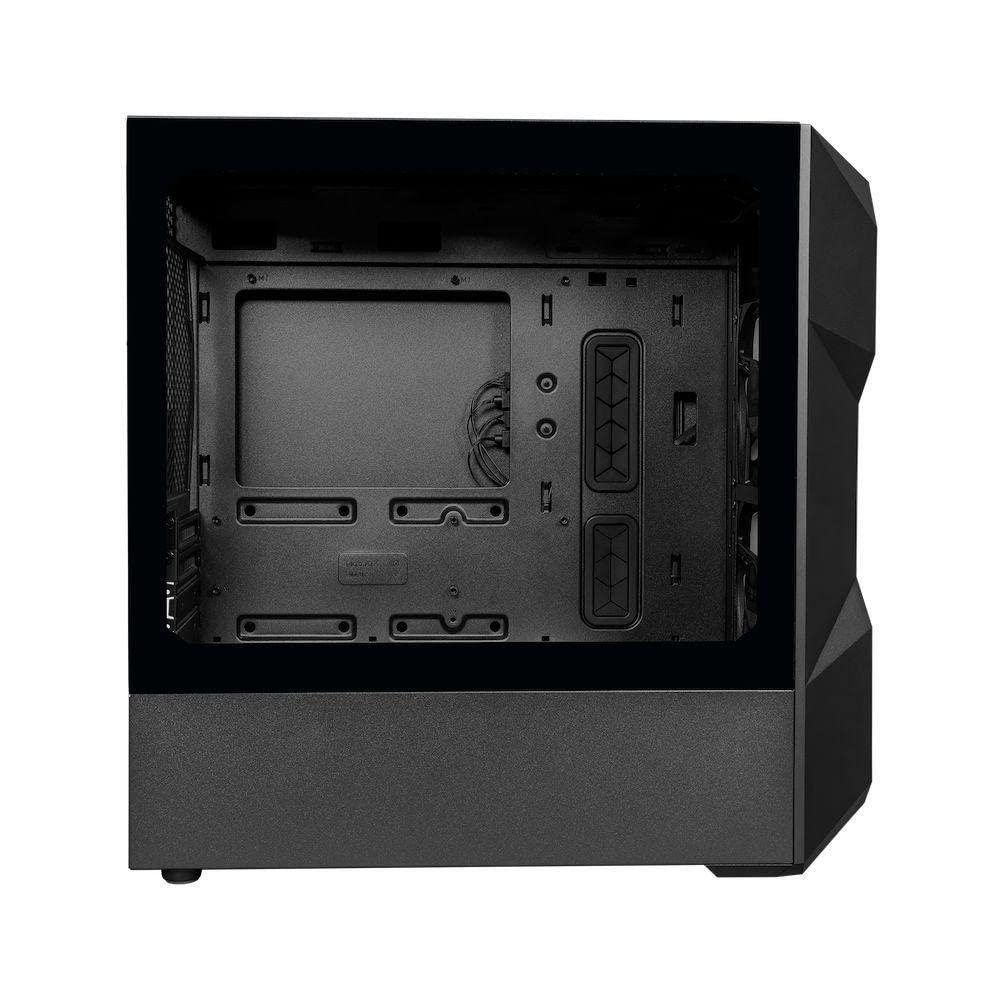 Cooler Master TD300 Mesh White Micro-ATX Tower with Polygonal Mesh Front ana Removable Top Panel, ARGB/PWM Hub Tempered Glass, Dual Sickleflow PWM ARGB Lighting Fans