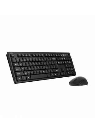 Belkin Wireless Keyboard and Mouse with USB-A Receiver - Keyboard Set w/Wireless Mouse, Ergonomic Design for Home, Office, Desk, Compatible with Laptop, PC, Windows - Batteries Included - Black