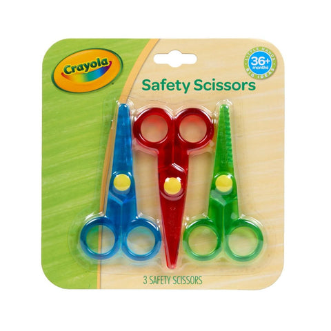 Crayola Toddler Safety Scissors (3pk), Blunt Tip Training Scissors for Preschool Learning Activities, Right & Left Handed, Toddler Back to School Essentials