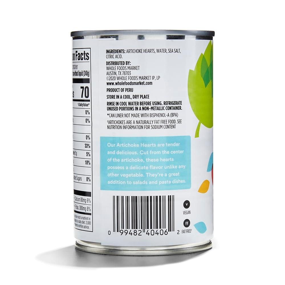 365 by Whole Foods Market, Artichoke Hearts, 14.1 Ounce