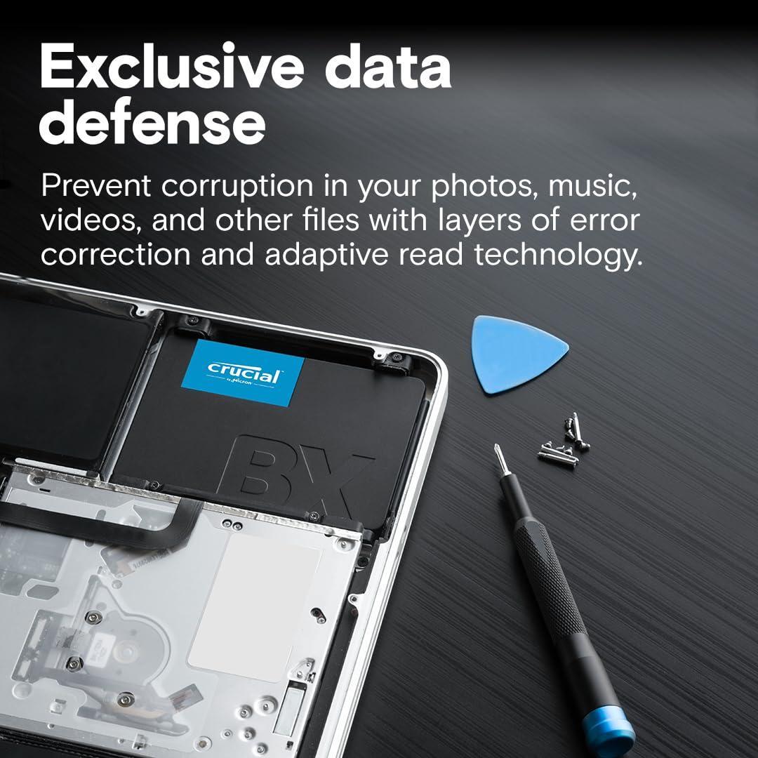 Crucial BX500 2TB 3D NAND SATA 2.5-Inch Internal SSD, up to 540MB/s - CT2000BX500SSD1, Solid State Drive