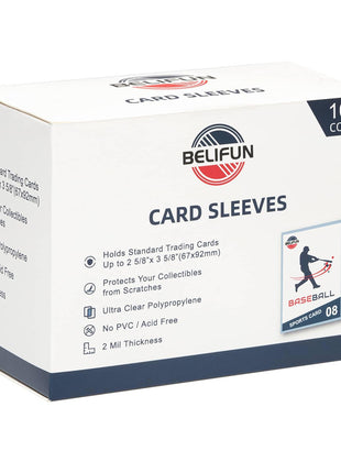 1000ct Soft Trading Card Sleeves - Clear Penny Sleeves, Toploaders for Trading Cards, Card Protector Sleeves for Standard Cards, Baseball Cards, Sports Cards, Game Cards, MTG, Football Cards