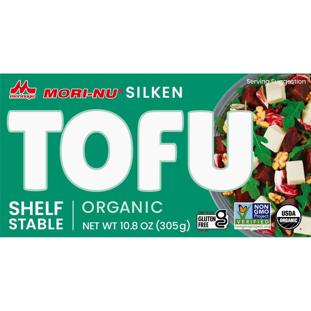 Mori-Nu Silken Tofu Organic | Velvety Smooth and Creamy | Low Fat, Gluten-Free, Dairy-Free, Vegan, Made with Non-GMO organic soybeans, KSA Kosher Parve | Shelf-Stable | 10.8 oz x 12 Packs