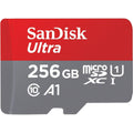 SanDisk 256GB Ultra microSDXC UHS-I Memory Card with Adapter - Up to 150MB/s, C10, U1, Full HD, A1, MicroSD Card - SDSQUAC-256G-GN6MA [New Version]