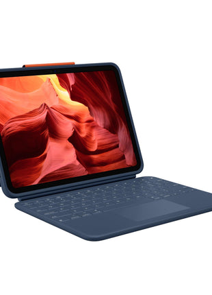 Logitech Rugged Combo 4 Touch Keyboard Case with Trackpad and Smart Connector for iPad (10th Generation) - Classic Blue
