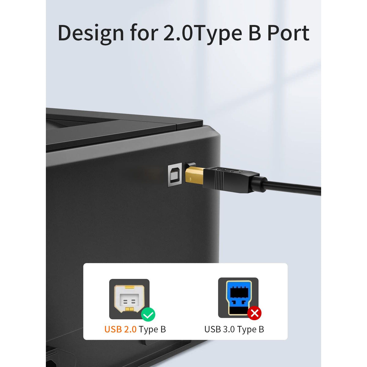 CableCreation USB C to B Printer Cable 3.3FT, Scanner and MIDI Cable for Yamaha Casio Digital Piano, DJ Controller, 1M Black