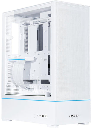 Lian-Li SUP01 RGB Tempered Glass ATX Small Tower Computer Case, White