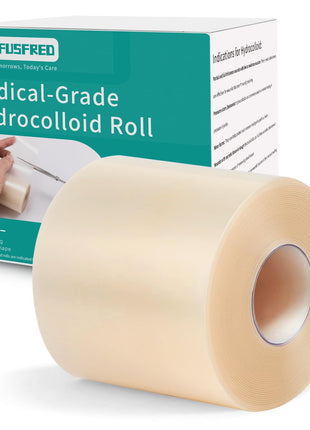 Hydrocolloid Roll for Wound Care Skin-Friendly Self Adhesive 2in x 12ft | Cut-to-Size Waterproof Hydrocolloid Bandages with Flexible Fit for Minor Wounds, Blisters, Pimples, and Friction