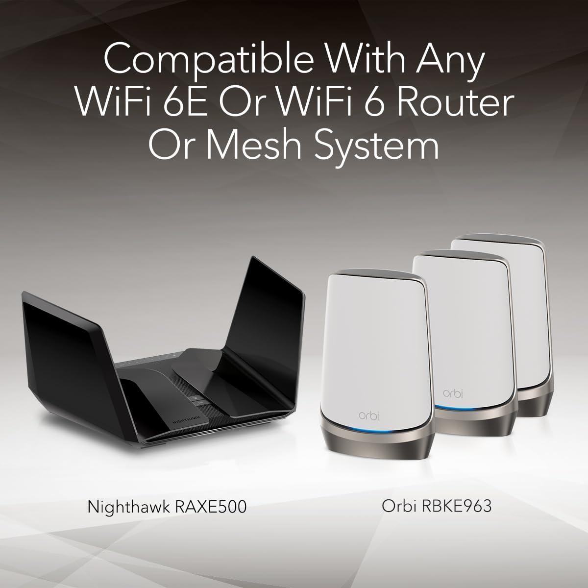 NETGEAR Nighthawk WiFi 6E USB 3.0 Adapter (A8000) - AXE3000 Tri-Band Wireless Gigabit Speed (Up to 3Gbps) - New 6GHz Band – Works with Any WiFi 6 or 6E Router Or Mesh System - for Windows PC