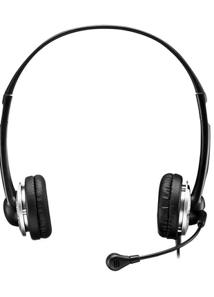 Adesso Xtream P2 USB Stereo Headphone with Adjustable Noise Canceling Microphone,Black