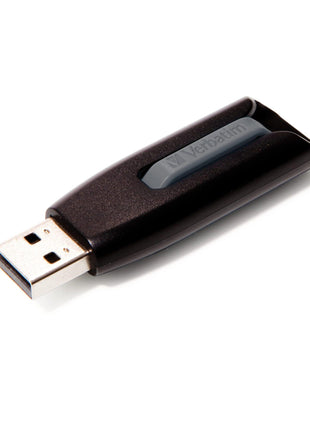 Verbatim 256GB USB 3.0 Store 'n' Go V3 Flash Drive - Cap-Less & PC/Mac Compatible - Gray