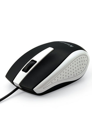 Verbatim Wired USB Computer Mouse - Corded USB Mouse for Laptops and PCs - Right or Left Hand Use, White 99740, 1.4" x 2.4" x 3.9"