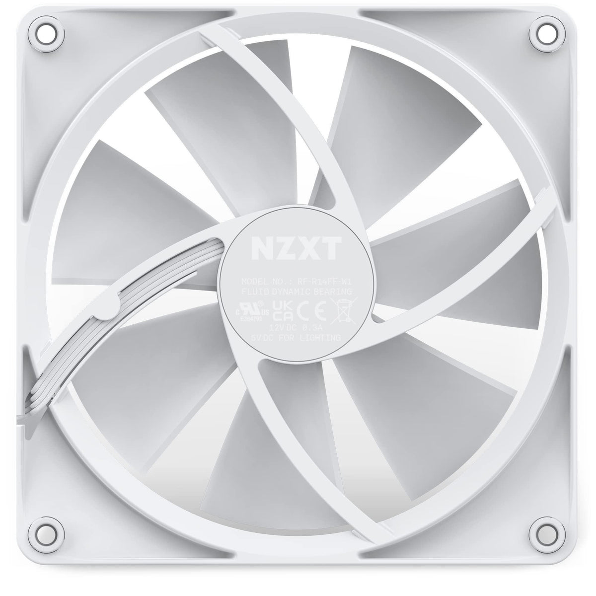 F140RGB - 140mm RGB Fans - Twin + RGB Lighting Controller - White
