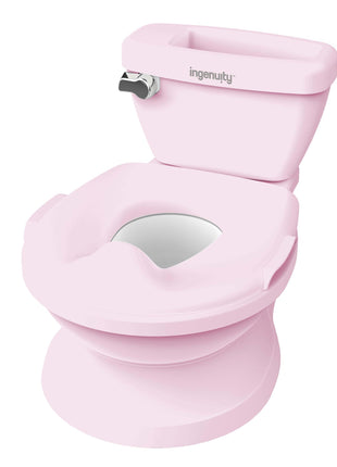 Ingenuity My Size Potty Pro in Pink, Infant Potty Training Toilet, Lifelike Flushing Sound, for Ages 18 Months, Up to 50 Pounds