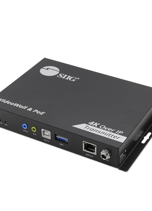 SIIG 4K HDMI Over IP Matrix Switch Transmitter Only, 4K 60Hz, USB KVM Extender, Video Wall Control, Scalable for Multiple Video Sources and Displays, IR Passthrough, PoE, TAA Compliant (CE-H27F11-S1)