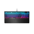 SteelSeries Apex 5 Hybrid Mechanical USB Gaming Keyboard Per-Key RGB Illumination Aircraft Grade Aluminum Alloy Frame OLED Smart Display (Hybrid Blue Switch)