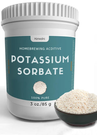 3 oz Potassium Sorbate Food Grade, 100% Pure, Premium Potassium Sorbate for Wine Making, Home Brewing, Cakes, Soft Candy, Cookies and More