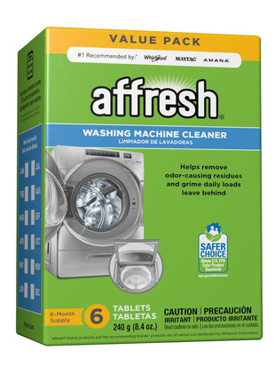 Affresh Washing Machine Cleaner, Cleans Front Load and Top Load Washers, Including HE, 6 Tablets