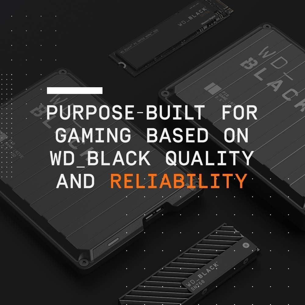 WD_BLACK 5TB P10 Game Drive for Xbox - 1-Month Xbox Game Pass, Portable External Hard Drive for On-The-Go Access To Your Xbox Game library - WDBA5G0050BBK-WESN