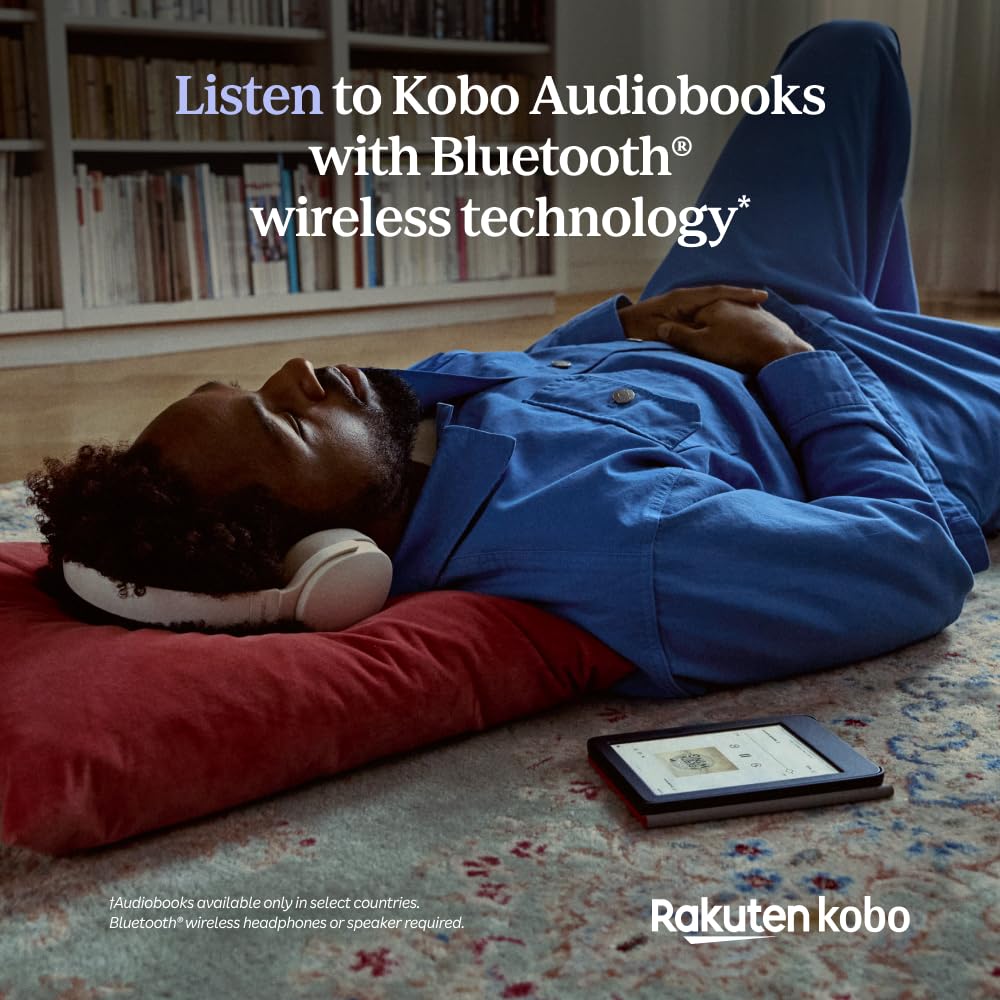 Kobo Clara Colour | Colour eReader | 6” Glare-Free Colour E Ink Kaleido™ 3 Display | Dark Mode Option | Waterproof | Audiobooks | 16GB of Storage | Black