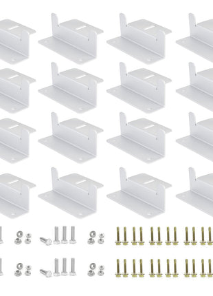 ECO-WORTHY 16 Units Solar Panel Mounting Brackets,Z Bracket Sets Lightweight Aluminum Corrosion-Free for RV, Trailer, Boat, Yachs, Wall and Other Off Gird Roof,4 Set of 4 Units