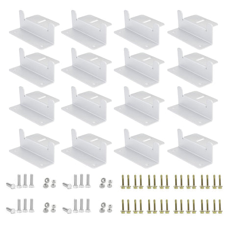 ECO-WORTHY 16 Units Solar Panel Mounting Brackets,Z Bracket Sets Lightweight Aluminum Corrosion-Free for RV, Trailer, Boat, Yachs, Wall and Other Off Gird Roof,4 Set of 4 Units